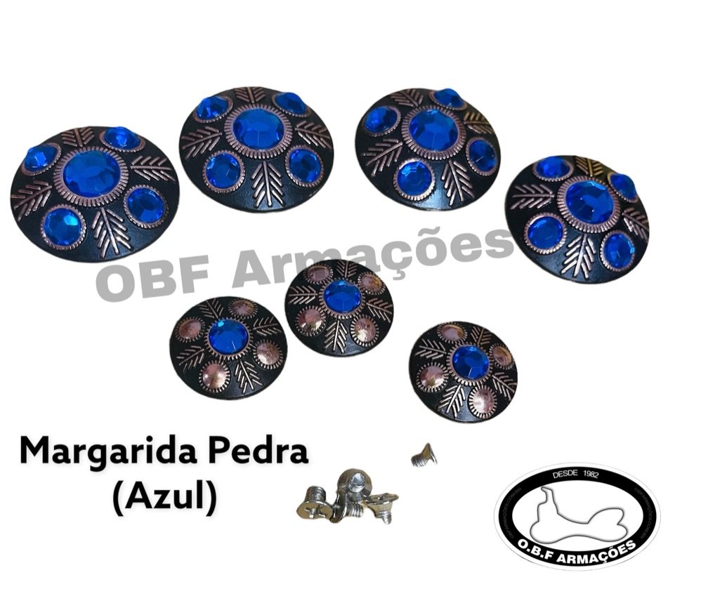 Jogo Margarida Pedra Azul( P/ Cinto) Zamac