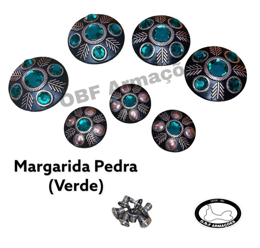 Jogo Margarida Pedra Verde(P/ Cinto) Zamac