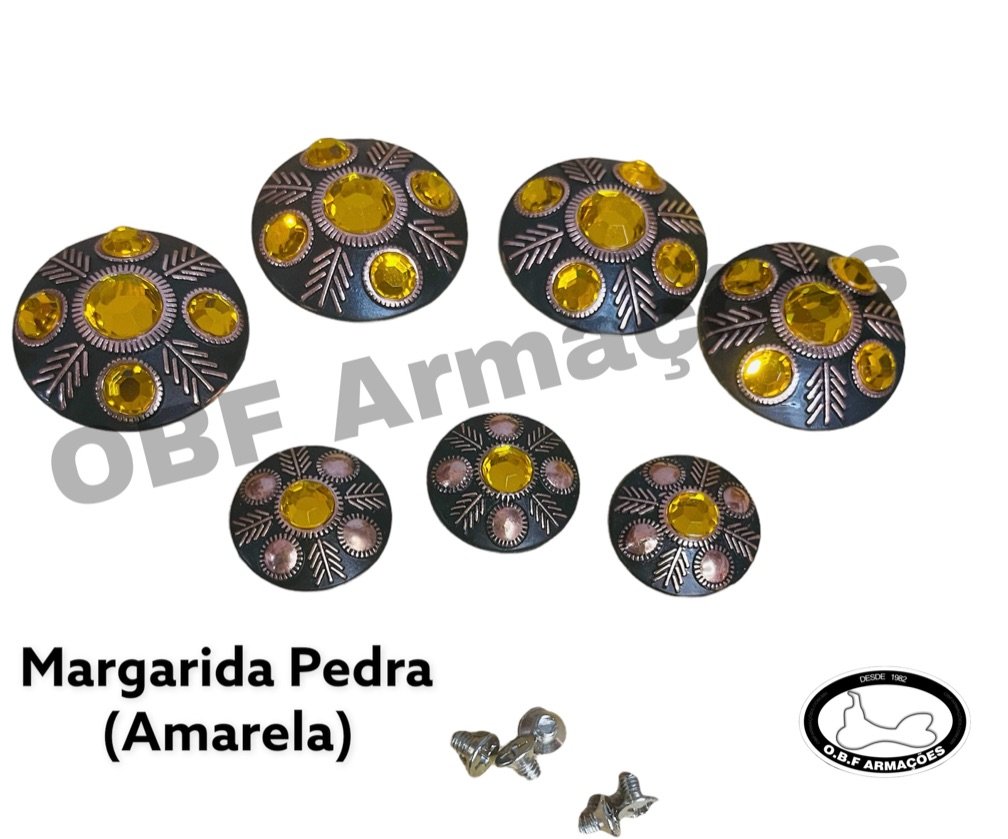 Jogo Margarida Pedra Amarela( P/ Cinto) Zamac