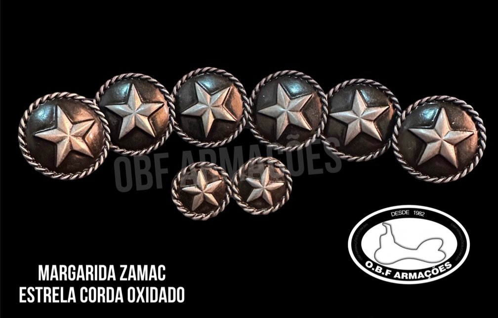 Jogo Margarida (zamac) Estrela Corda (oxidado)