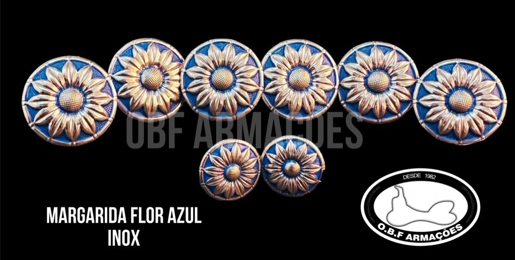 Margarida Flor Azul ( Inox)