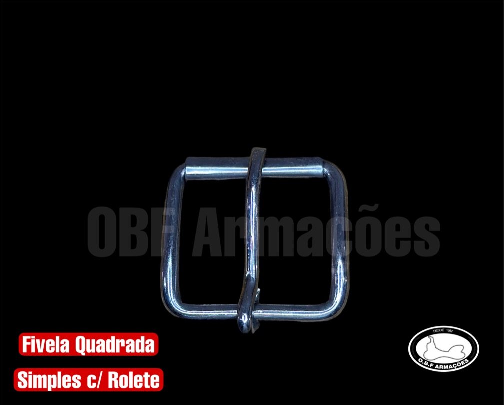 Fivela Quadrada Simples c/ Rolete