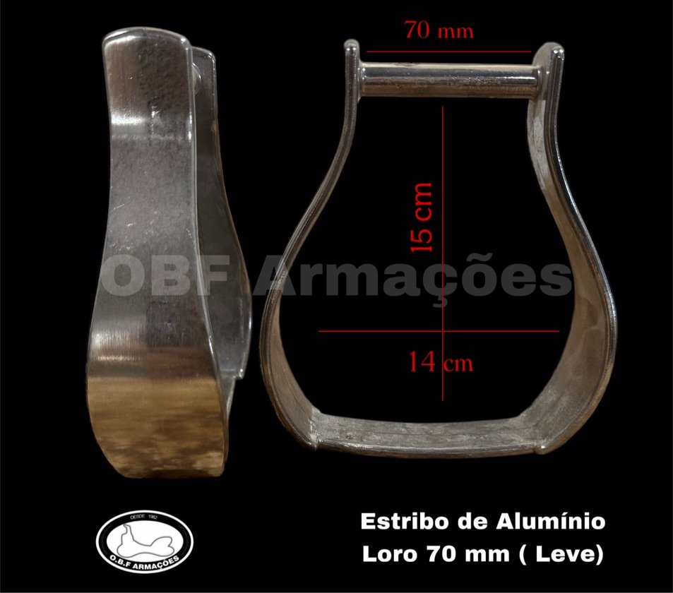 Estribo de Alumínio Loro 70 mm (Leve)