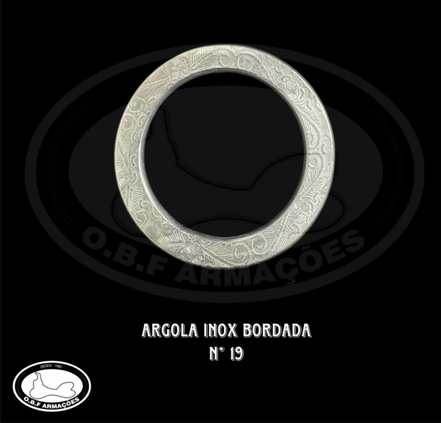 Argola Inox Bordada N* 19
