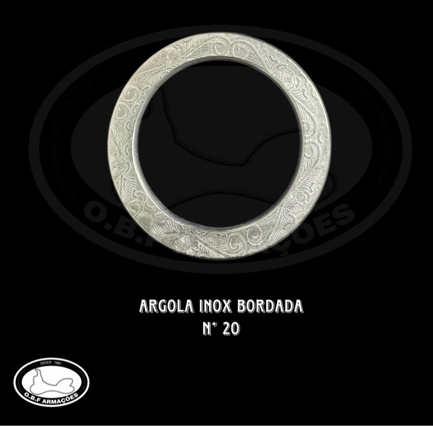 Argola Inox Bordada N* 20